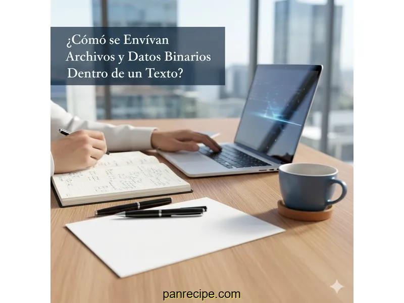 Ilustración para la guía de ¿Cómo se Envían Archivos y Datos Binarios Dentro de un Texto?